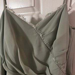 Azazie bridesmaid dress - sage green